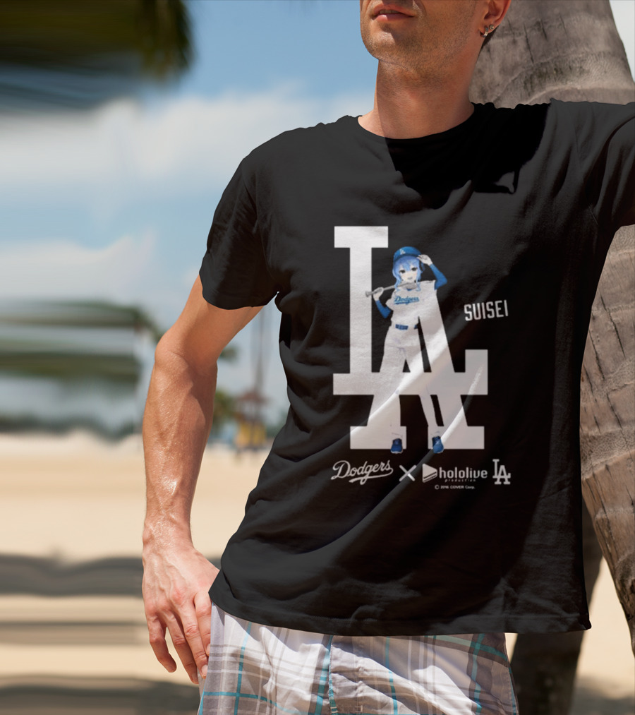 Dodgers X Hololive Suisei LA Collaboration T-Shirt