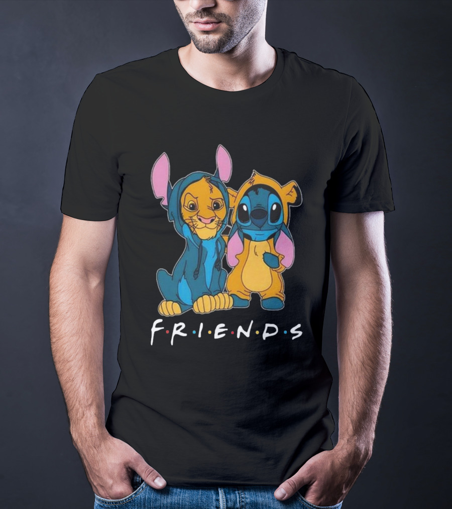 Friends Stitch And Lion King Disney Fusion T-Shirt