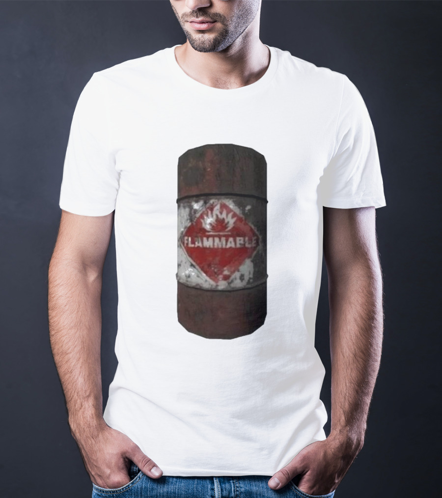 Flammable Barrel Red Hazard T-Shirt