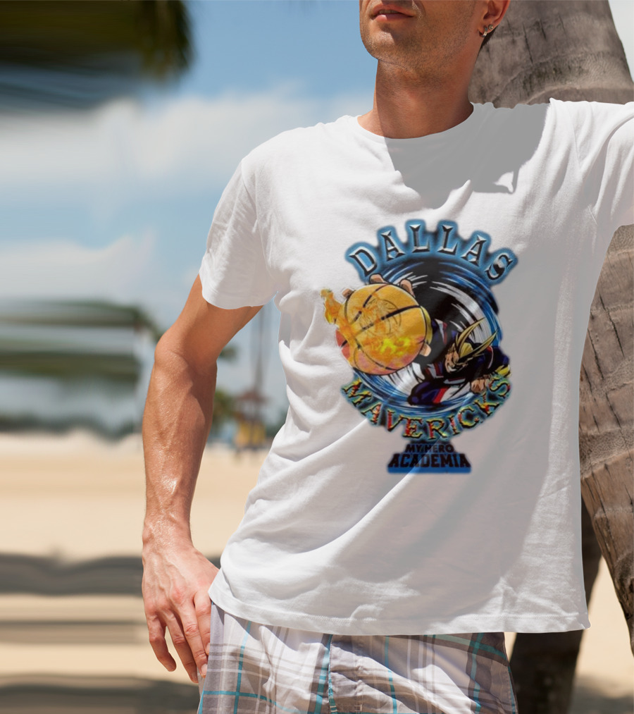 Dallas Mavericks My Hero Academia All Might NBA Collaboration T-Shirt