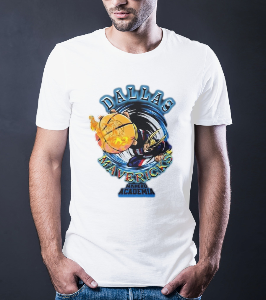 Dallas Mavericks My Hero Academia All Might NBA Collaboration T-Shirt