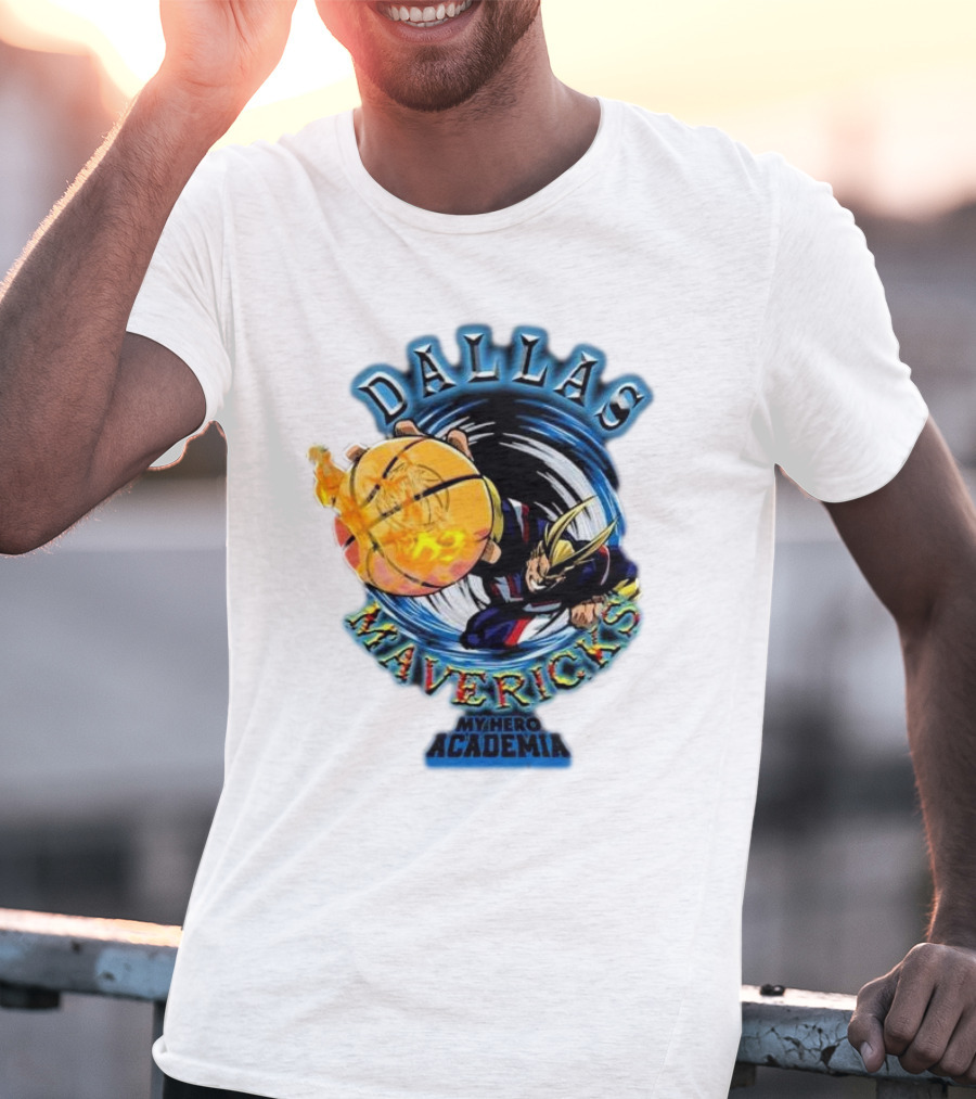 Dallas Mavericks My Hero Academia All Might NBA Collaboration T-Shirt