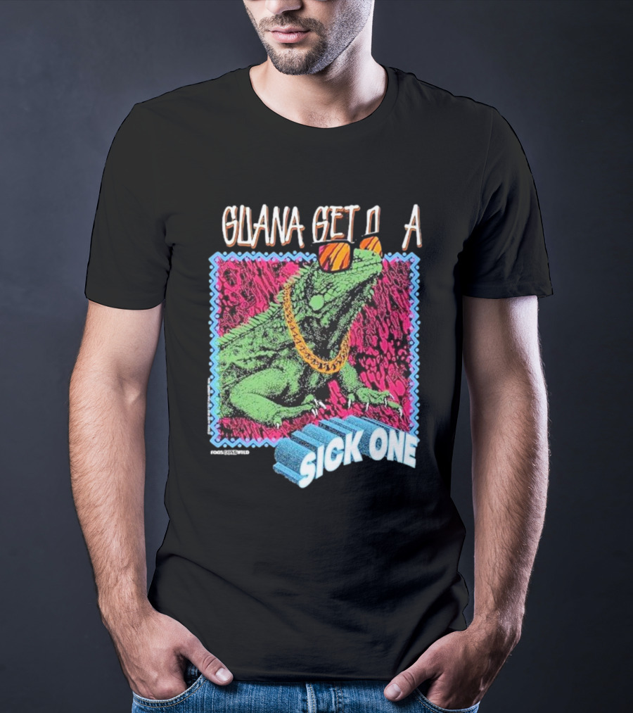 Foos Gone Wild Iguana Get On A Sick One With Sunglasses And Gold Chain T-Shirt