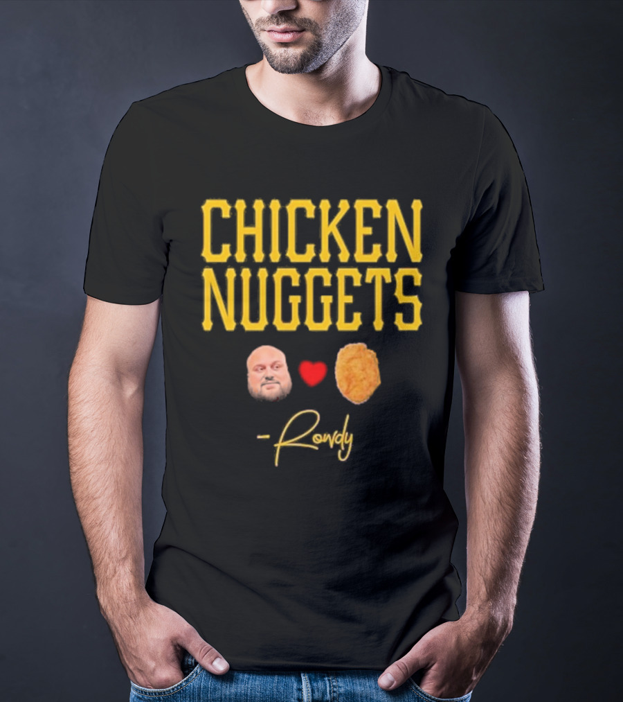 Rowdy Heart Face Chicken Nuggets T-Shirt