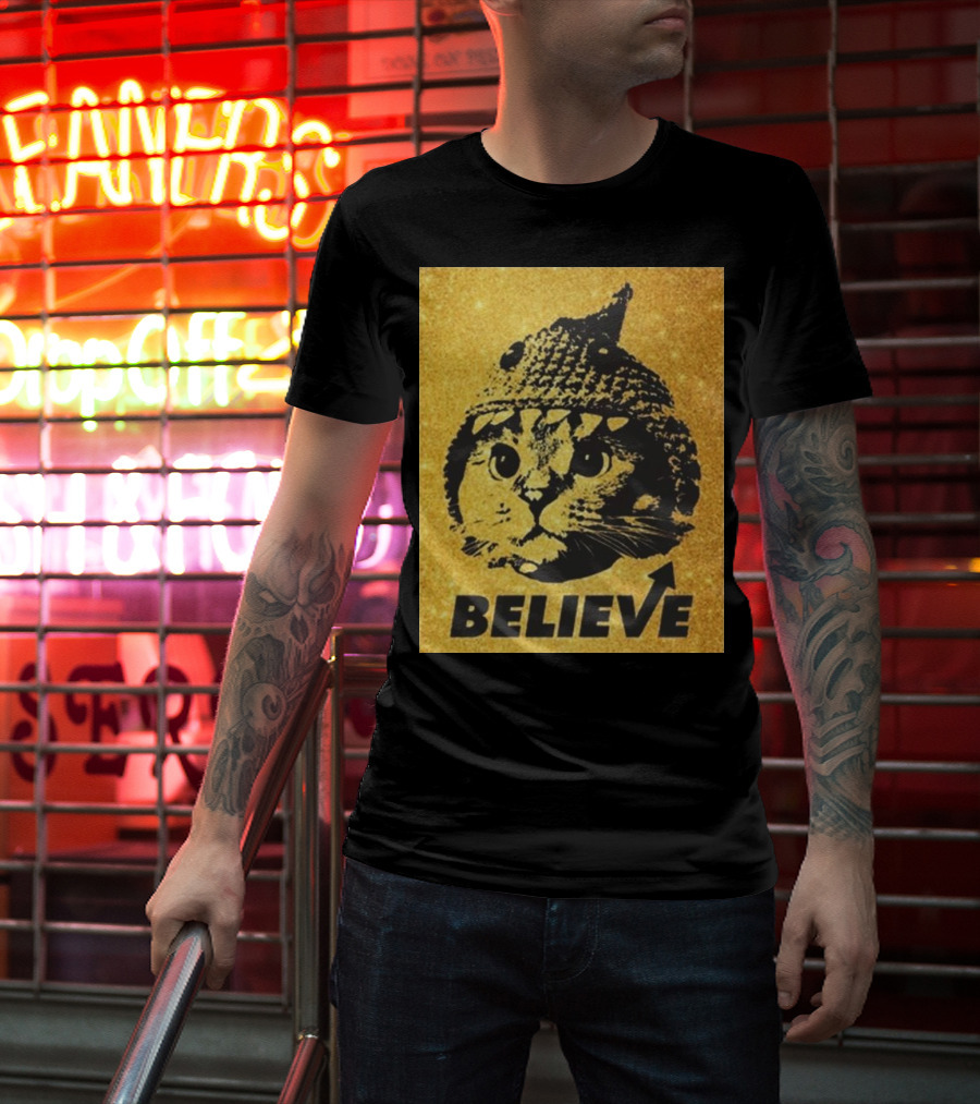 Believe Shark Cat Solana Gold T-Shirt