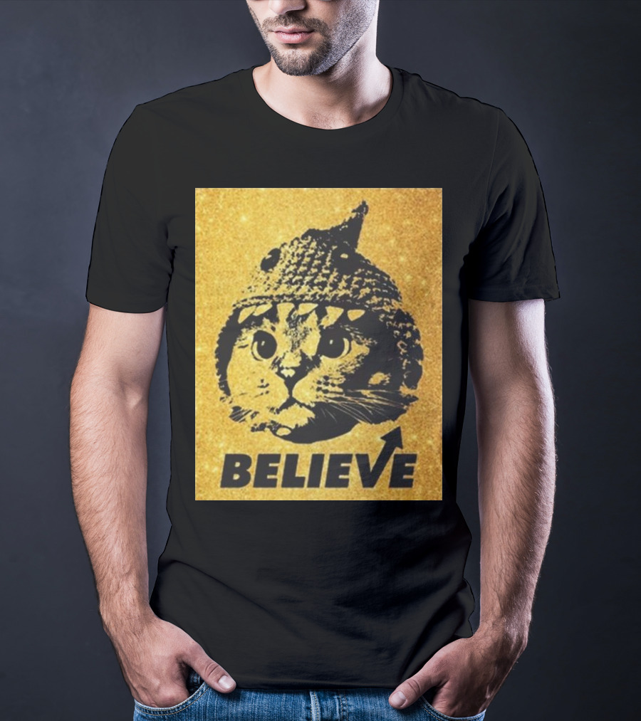 Believe Shark Cat Solana Gold T-Shirt