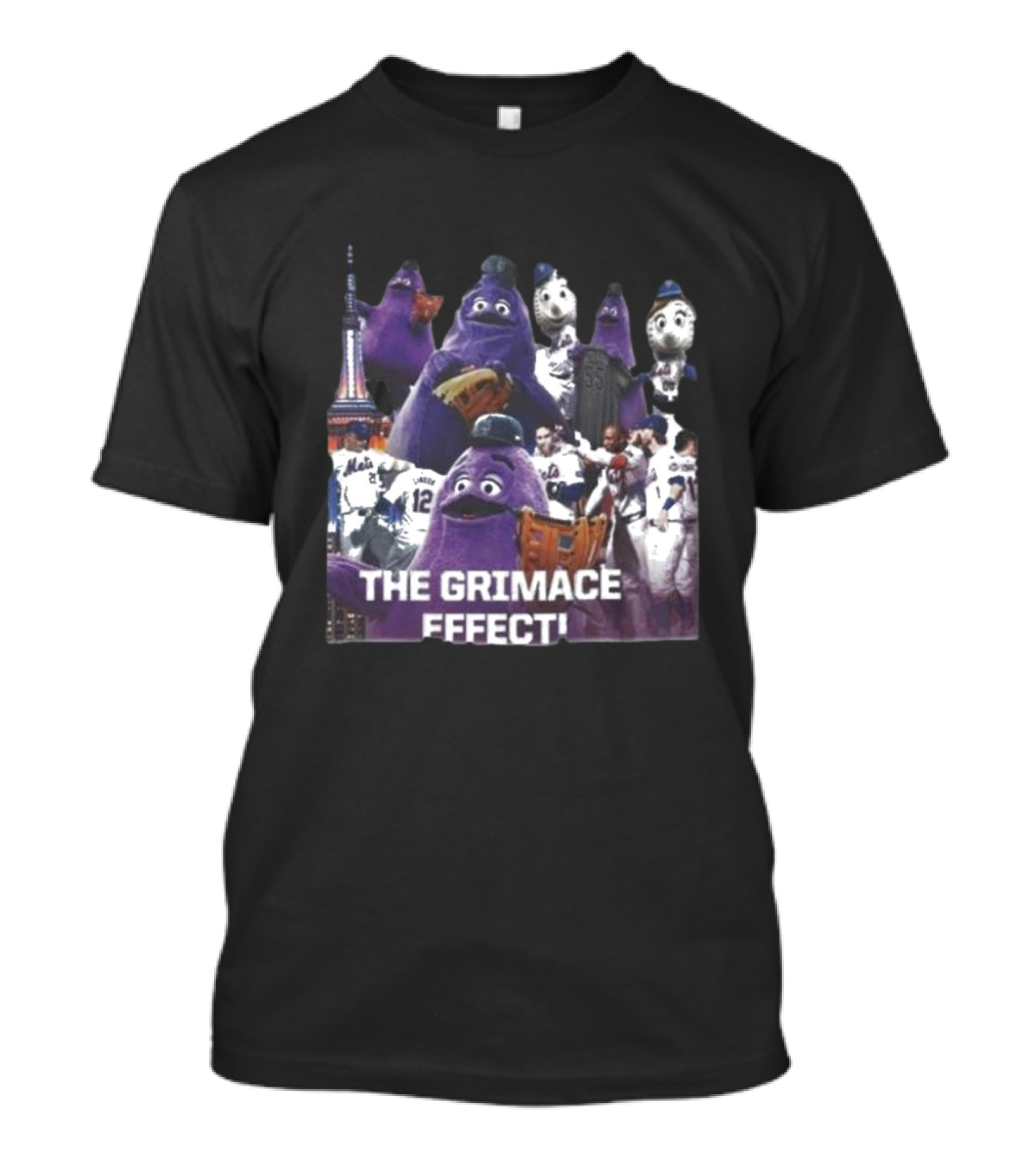 The Grimace Effect New York Mets Players And Mascots T-Shirt