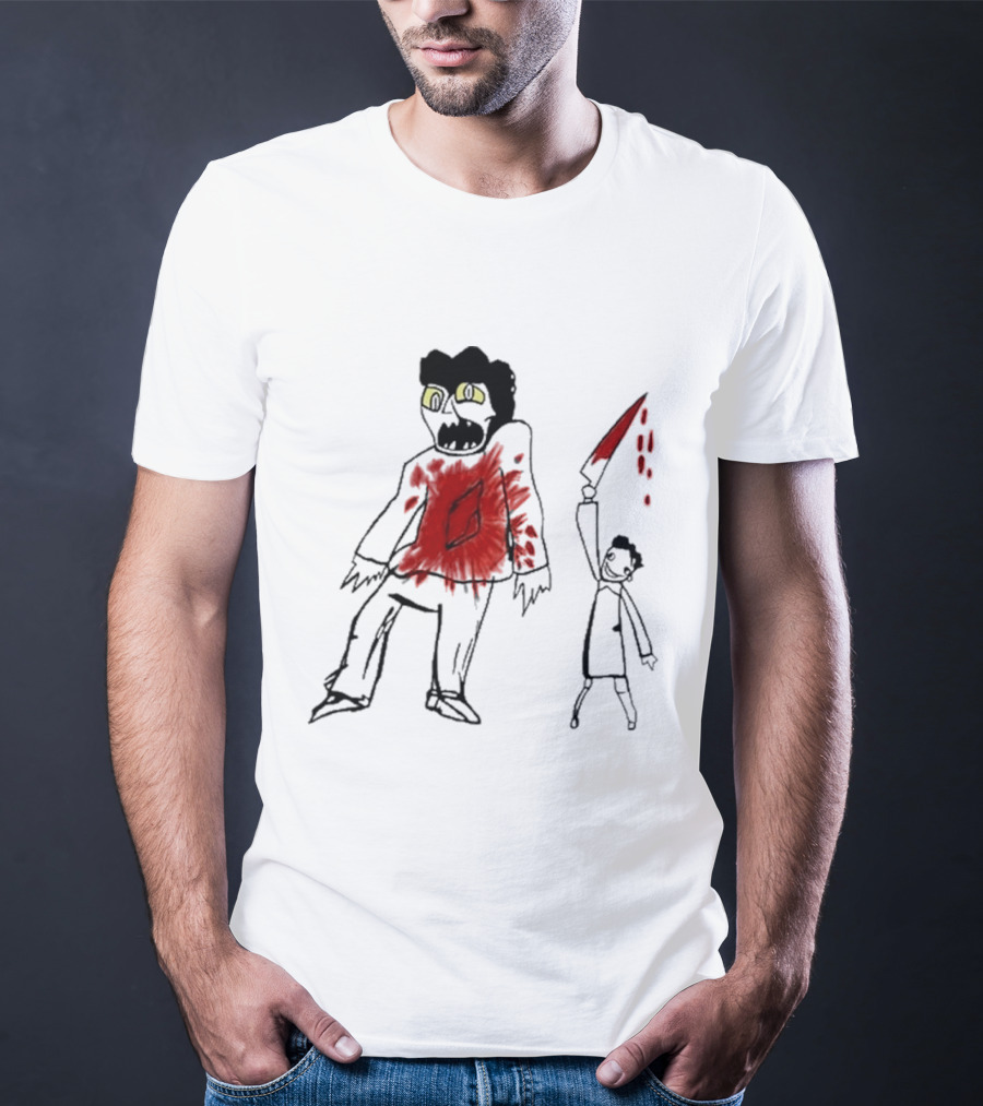 Suitably Grim Argento Horror Bloodshed Scene T-Shirt