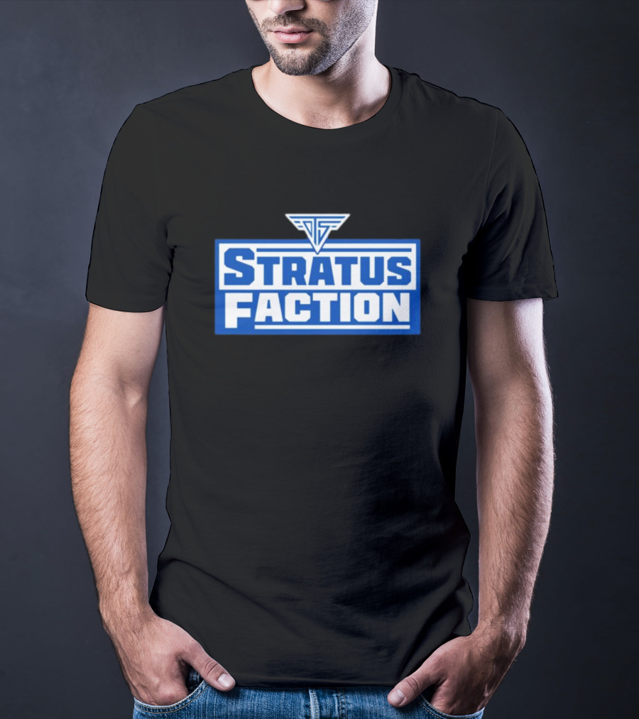Trishstratus Stratus Faction Logo Blue And White T-Shirt