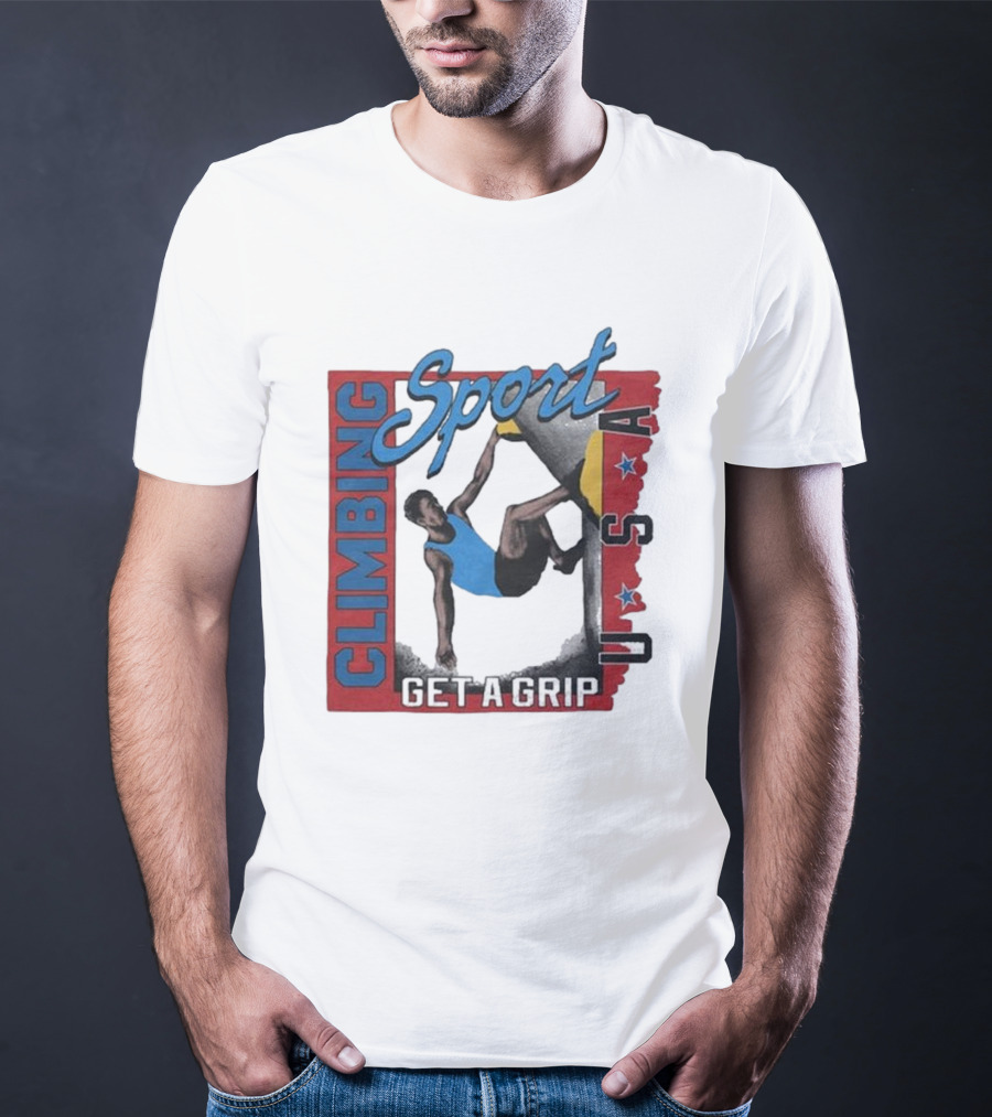Sport Climbing USA Get A Grip T-Shirt