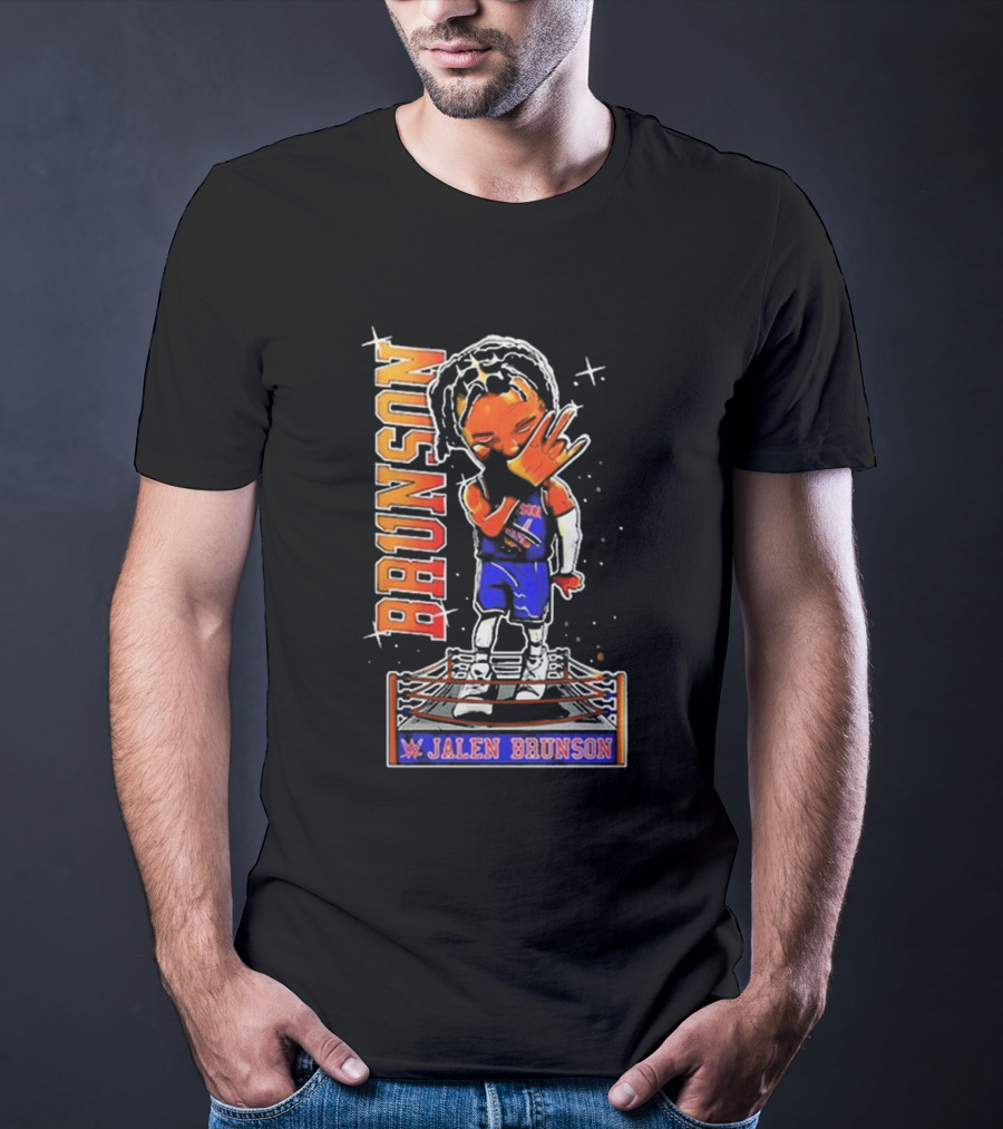 Jalen Brunson Knicks WWE Ring T-Shirt