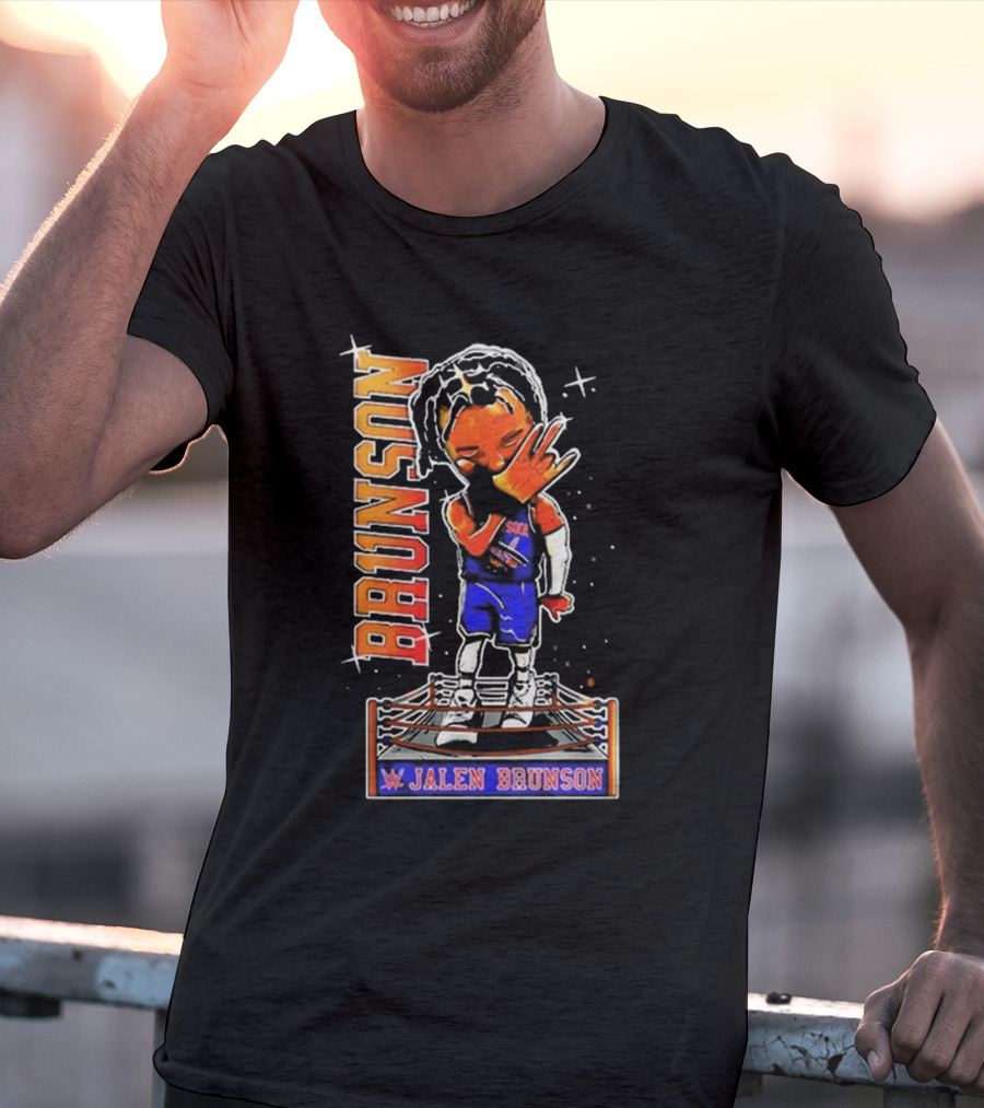 Jalen Brunson Knicks WWE Ring T-Shirt