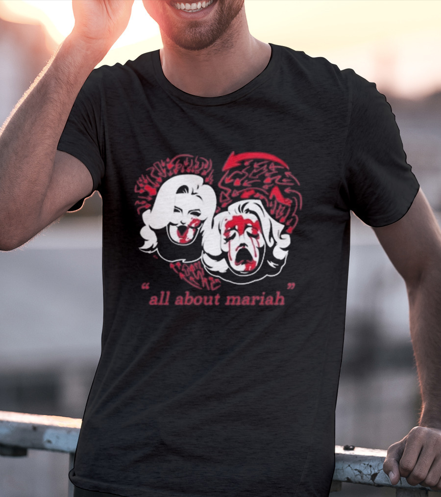 Mariahmayx All About Mariah Heart Faces Red Arrows T-Shirt