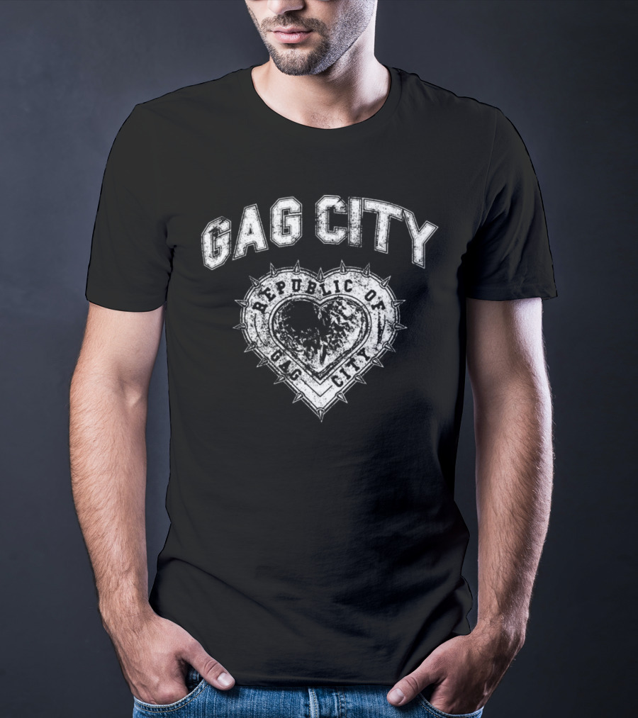 GAG CITY REPUBLIC OF GAG CITY HEART EMBLEM T-Shirt