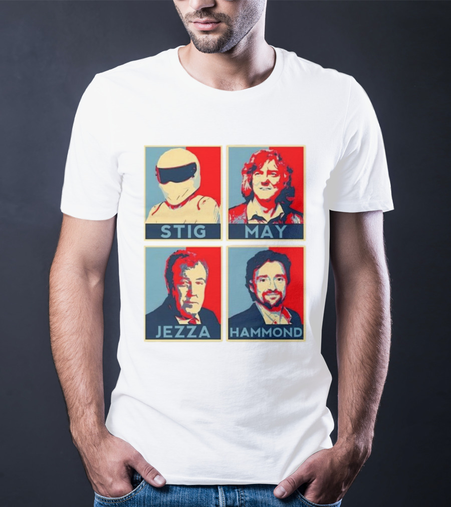 Stig May Jezza Hammond Top Gear Iconic Trio T-Shirt