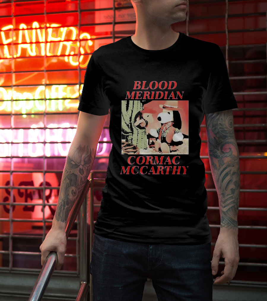 Blood Meridian Cormac McCarthy Snoopy Cowboy Cactus T-Shirt
