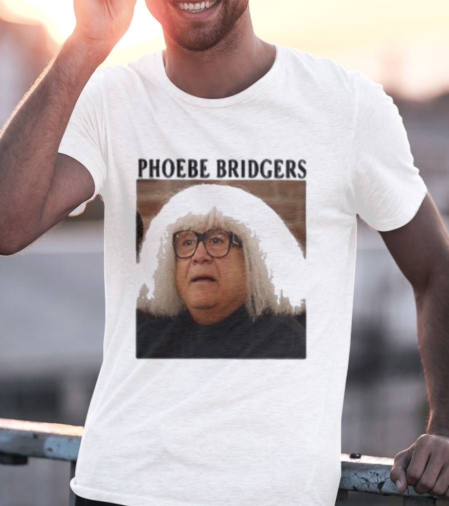 Phoebe Bridgers Meme Parody Featuring Iconic Character With Wig And Glasses T-Shirt