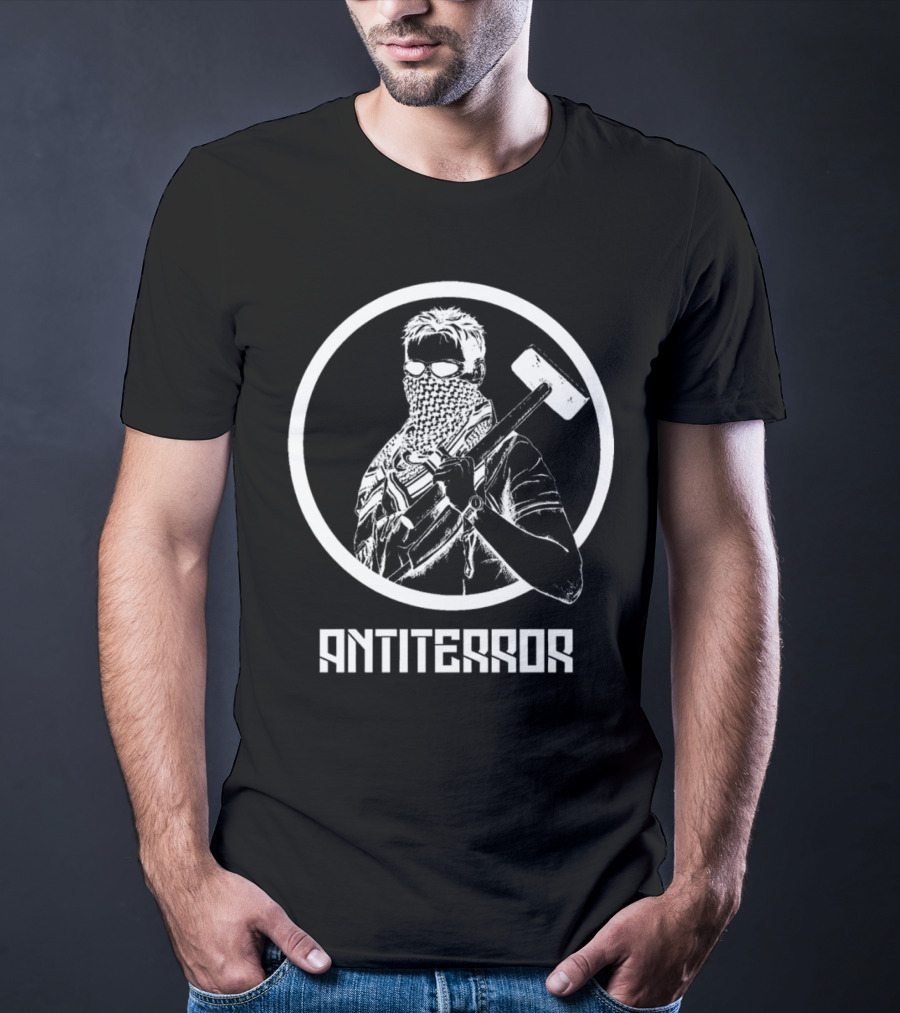Antiterror Russian Machine Warrior With Sledgehammer T-Shirt