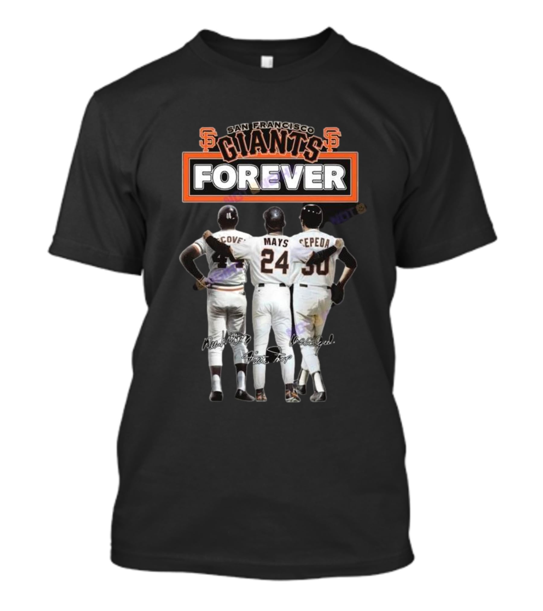 San Francisco Giants Forever McCovey Mays Cepeda Signatures T-Shirt