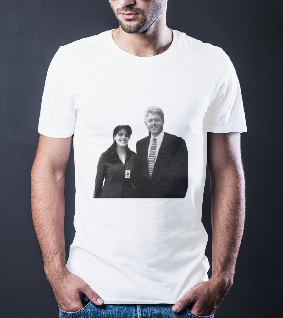Bill Clinton Monica Lewinsky Black And White Iconic Photo T-Shirt