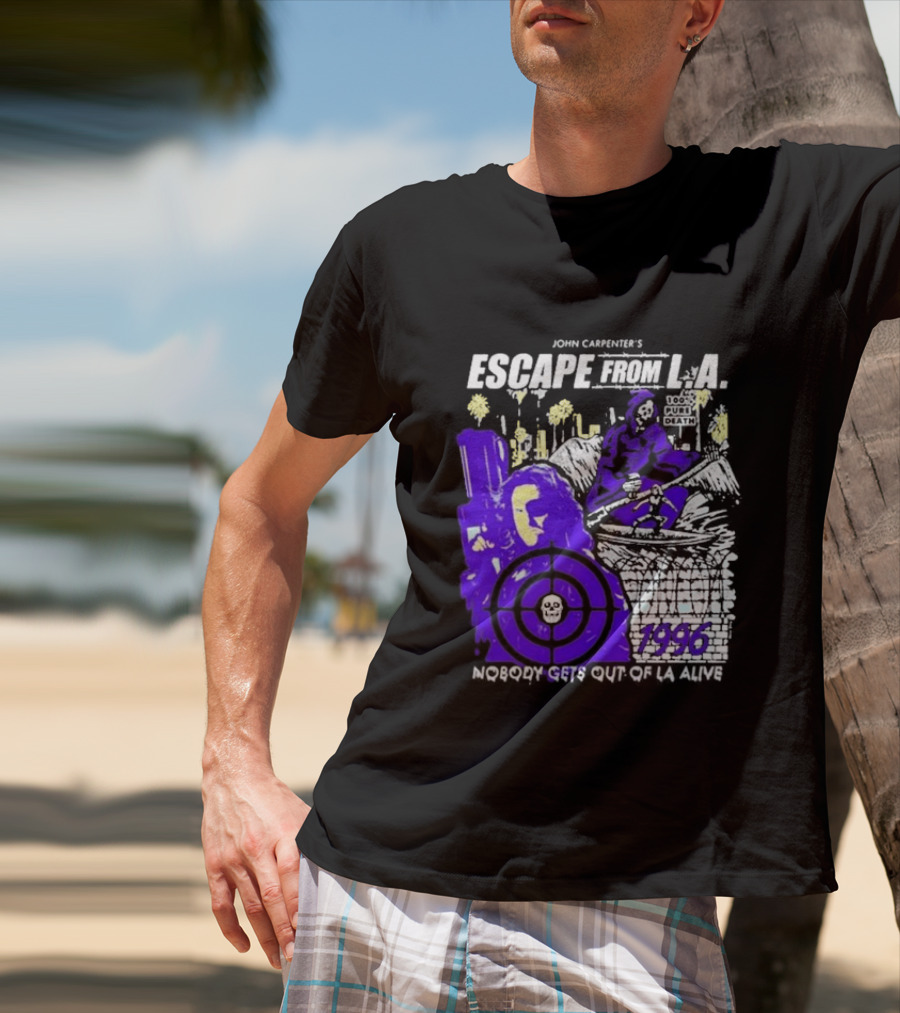 John Carpenter's Escape From L.A. 1996 Nobody Gets Out Of LA Alive T-Shirt