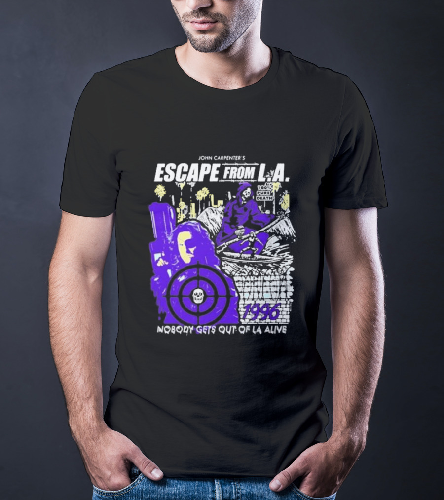 John Carpenter's Escape From L.A. 1996 Nobody Gets Out Of LA Alive T-Shirt