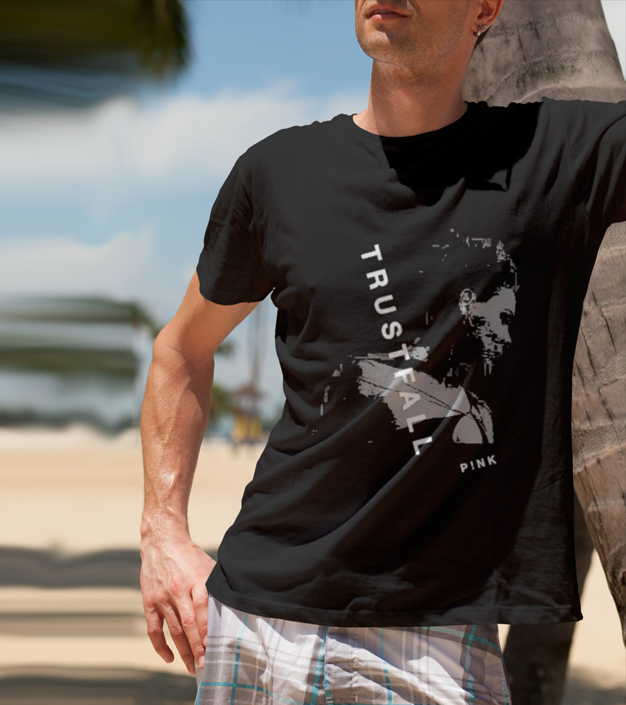 TRUSTFALL PINK Album T-Shirt