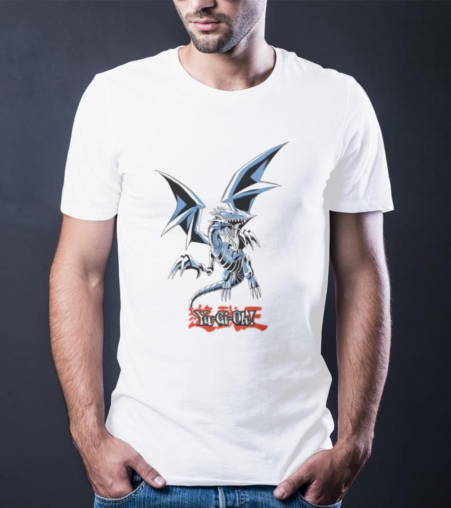 TB 2623 Yu-Gi-Oh Blue Eyes White Dragon Kanji T-Shirt