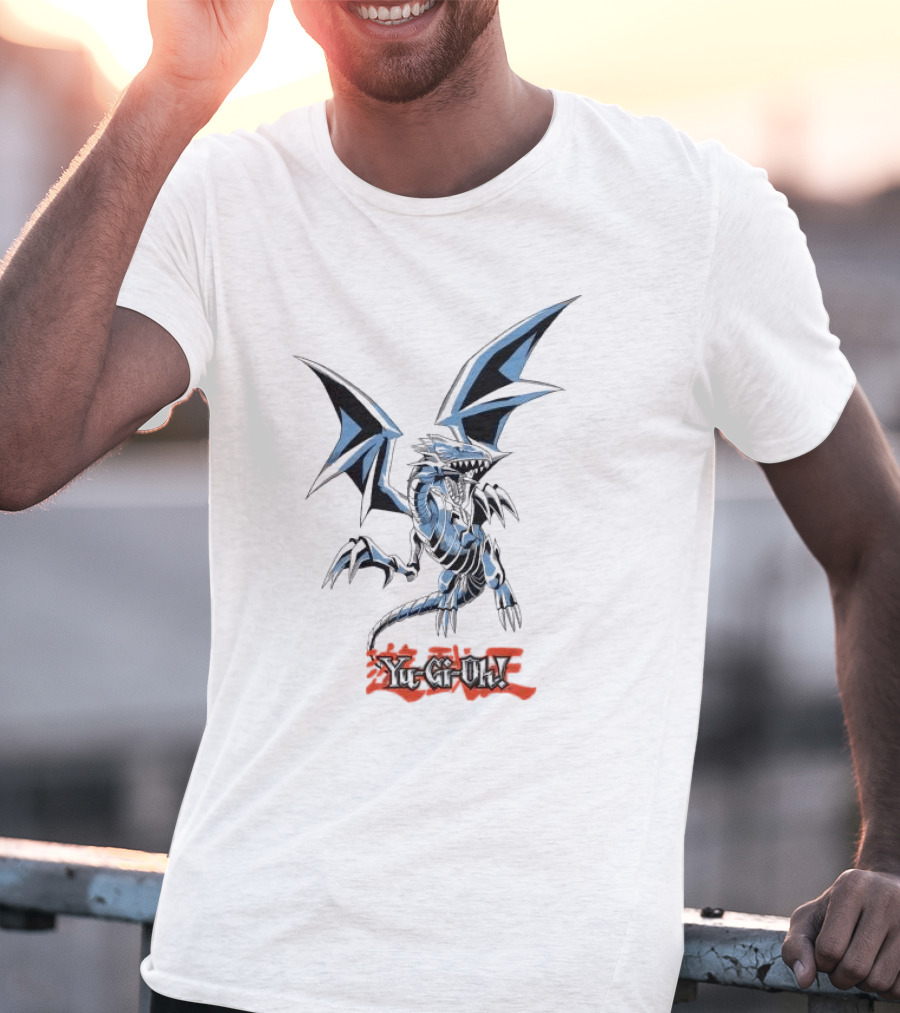 TB 2623 Yu-Gi-Oh Blue Eyes White Dragon Kanji T-Shirt