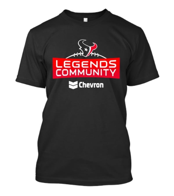 Houston Texans Legends Community Chevron Football Logo Partnership T-Shirt