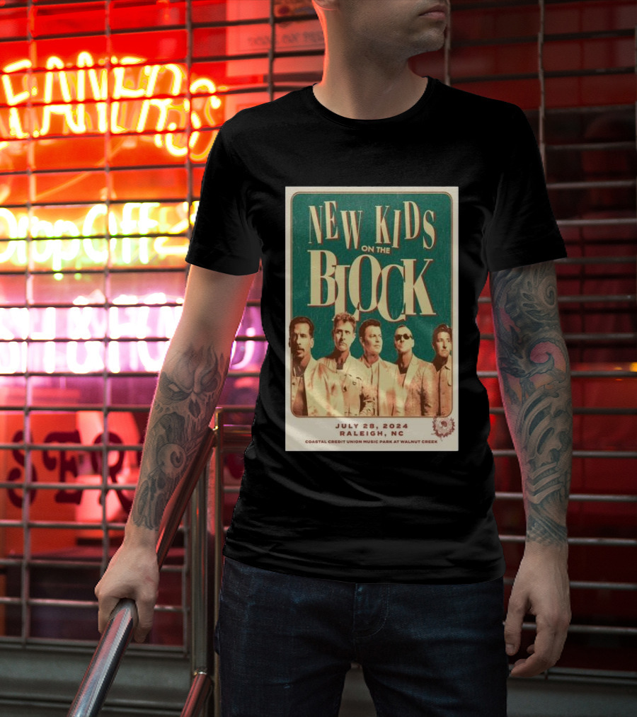 New Kids On The Block Coastal Credit Union Music Park Raleigh NC July 28 T-Shirt