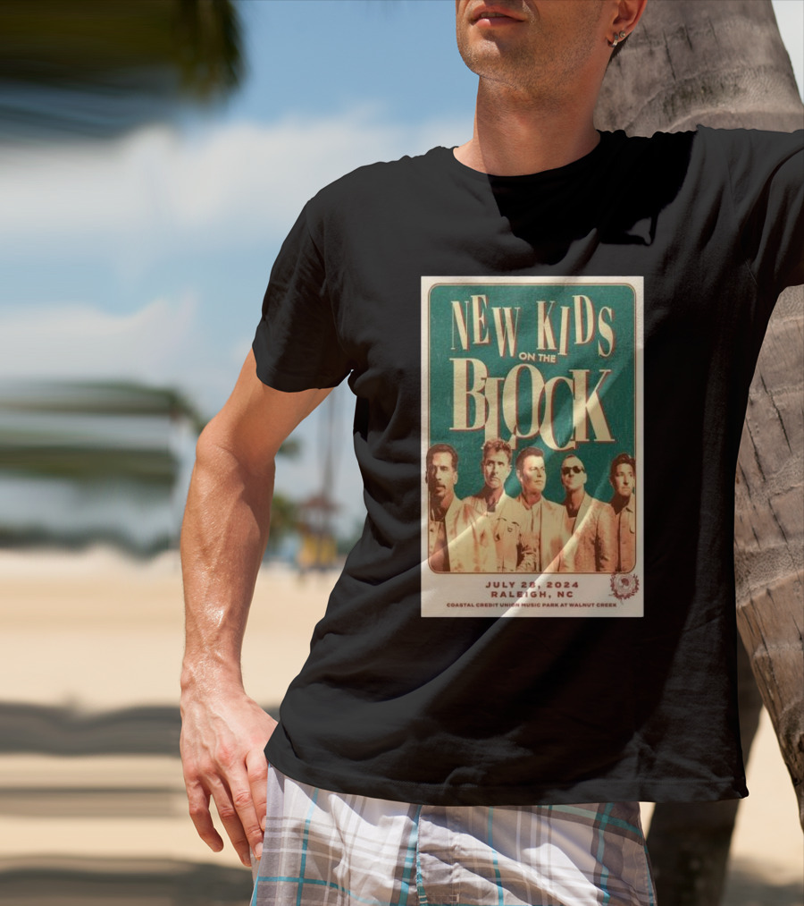 New Kids On The Block Coastal Credit Union Music Park Raleigh NC July 28 T-Shirt