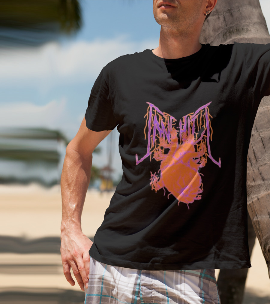 Cane Hill Orange Pink Anatomical Heart T-Shirt