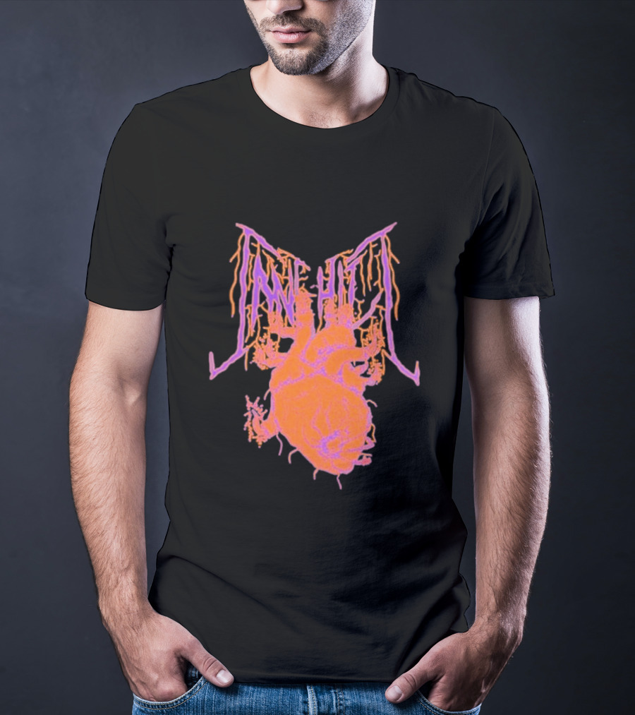 Cane Hill Orange Pink Anatomical Heart T-Shirt