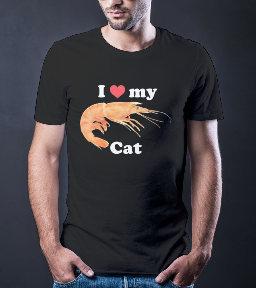 I Heart My Cat Shrimp T-Shirt