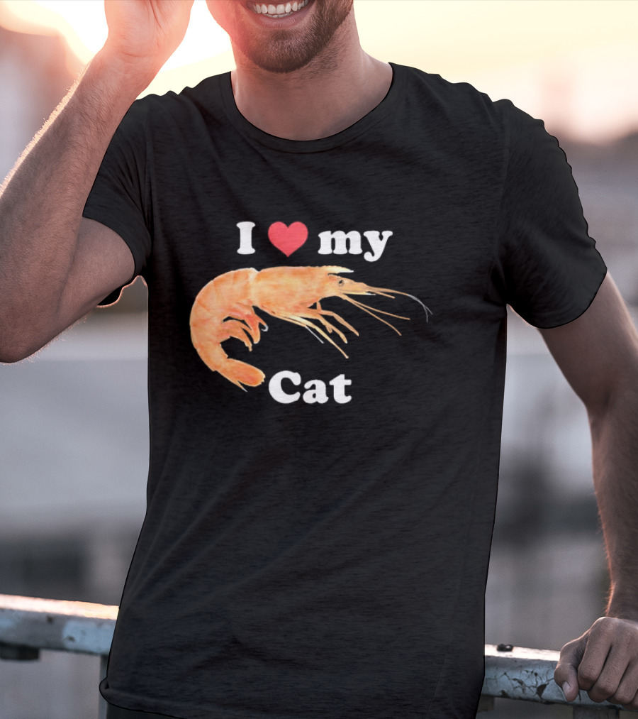 I Heart My Cat Shrimp T-Shirt