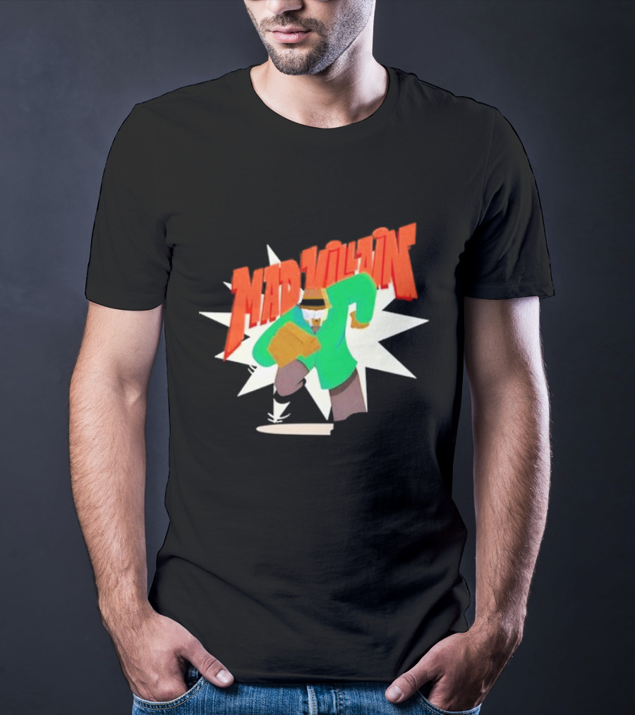 Madvillain MF Doom Cartoon Style Retro Villain Action T-Shirt
