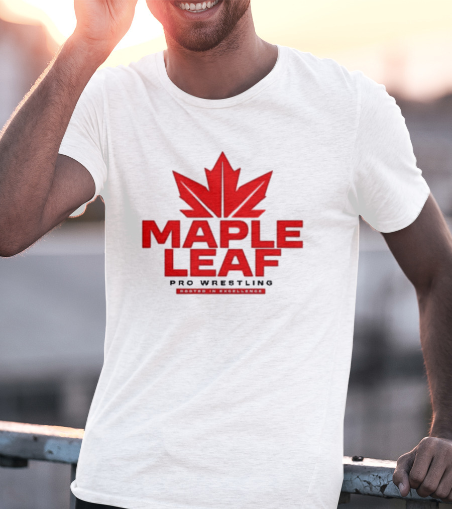 Maple Leaf Pro Wrestling Canada Maple Leaf Retro Sports Entertainment T-Shirt