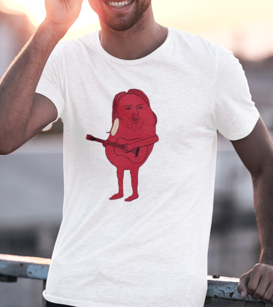 Penkmatters Kurt Cobain Red Character With Guitar T-Shirt