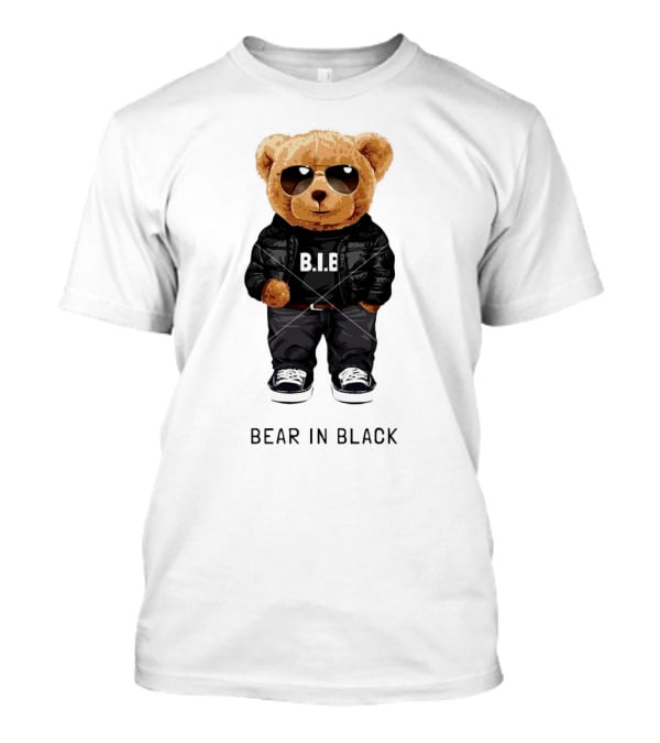 Bear In Black B.I.B Black In My Happy Color T-Shirt