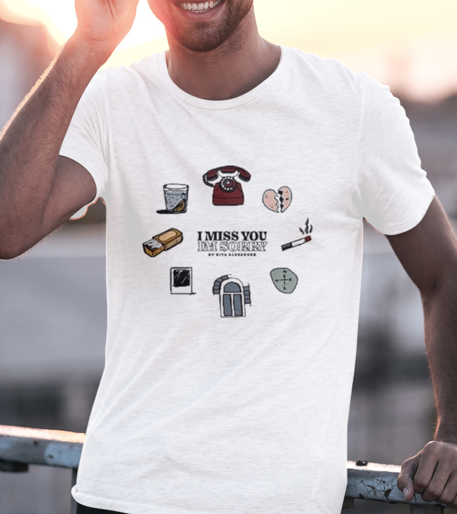 I Miss You I’m Sorry By Kita Alexander Vintage Phone Heartbreak Elements T-Shirt