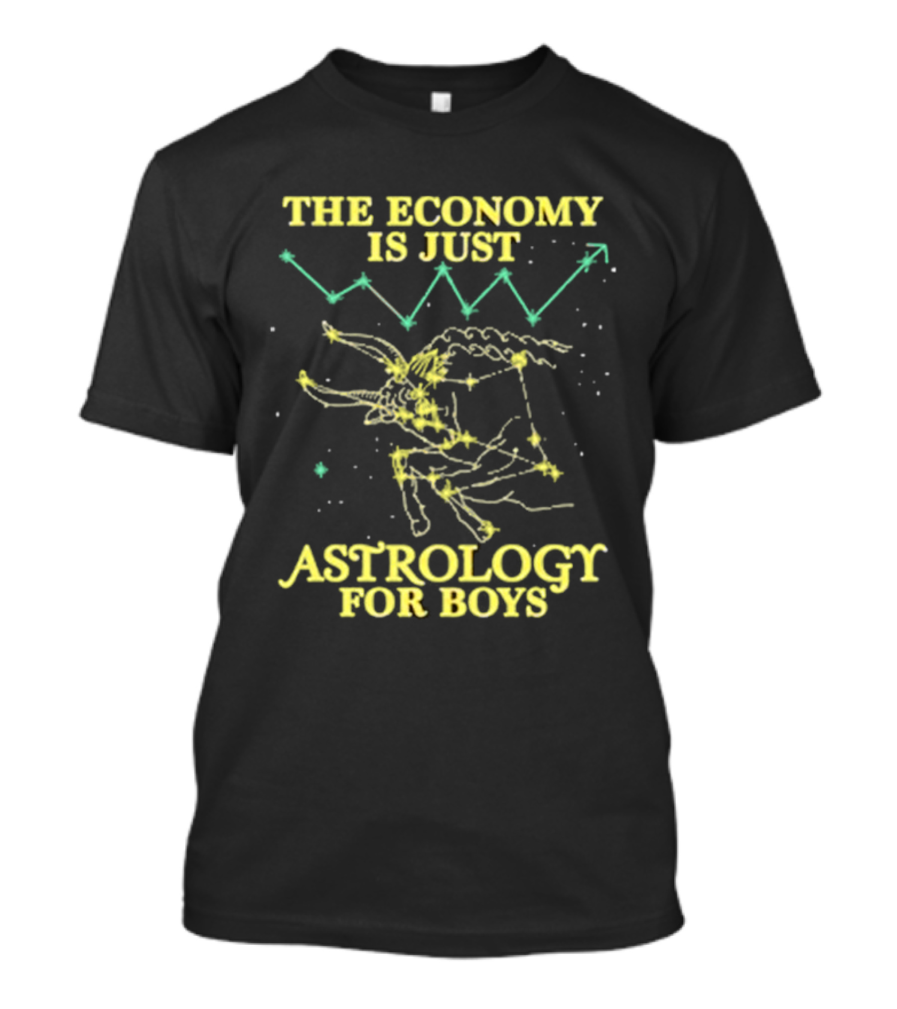 The Economy Is Just Astrology For Boys Constellation And Stock Chart T-Shirt