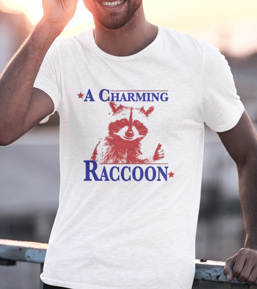 A Charming Raccoon Thumbs Up T-Shirt