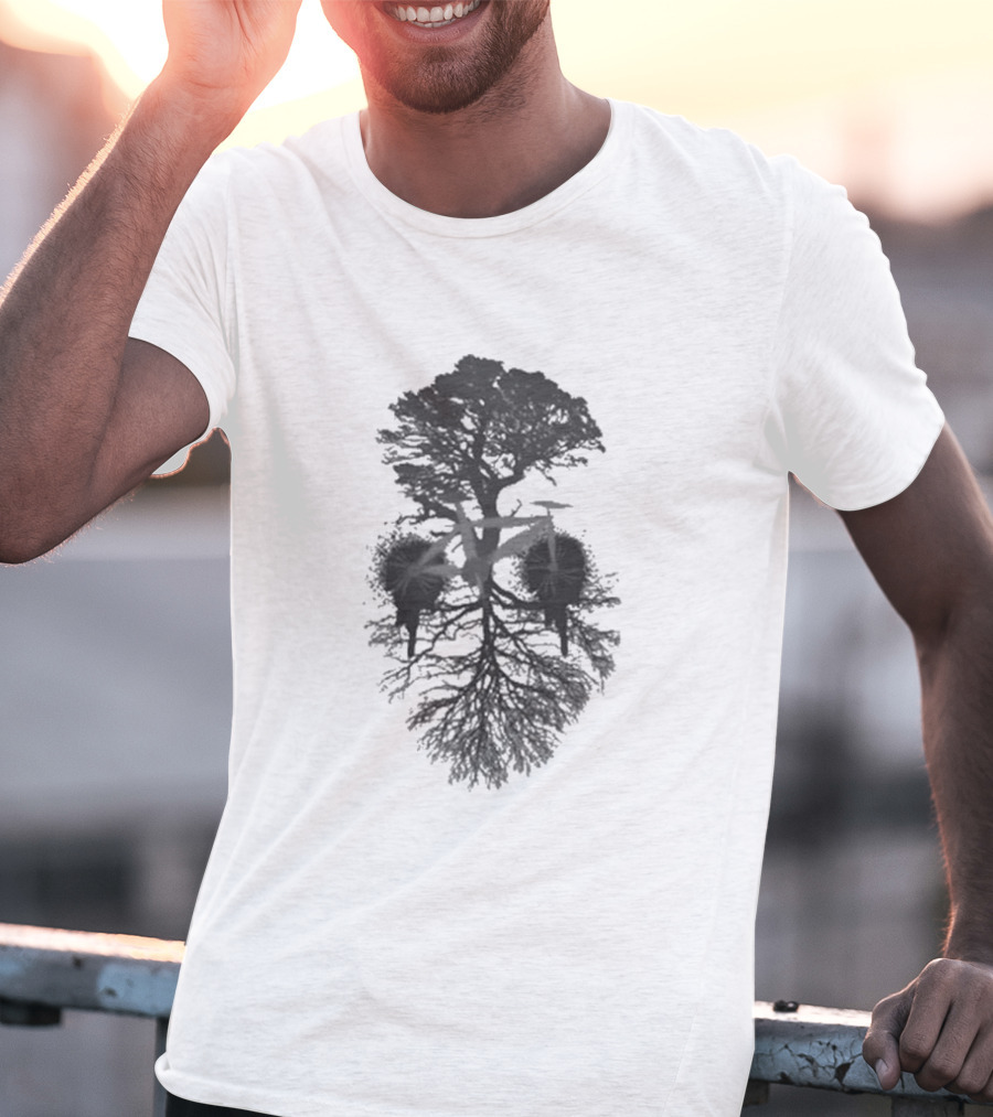 Groot Bike Forest Silhouette Guardians Of The Galaxy T-Shirt
