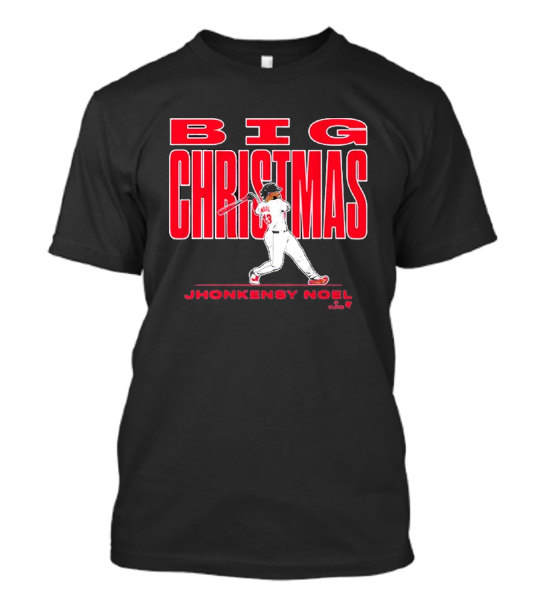 Jhonkensy Noel Big Christmas Baseball Player Swing T-Shirt