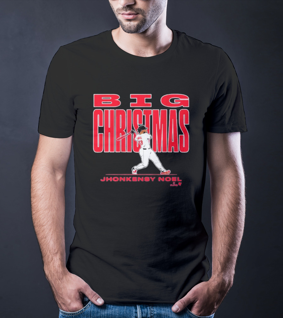 Jhonkensy Noel Big Christmas Baseball Player Swing T-Shirt