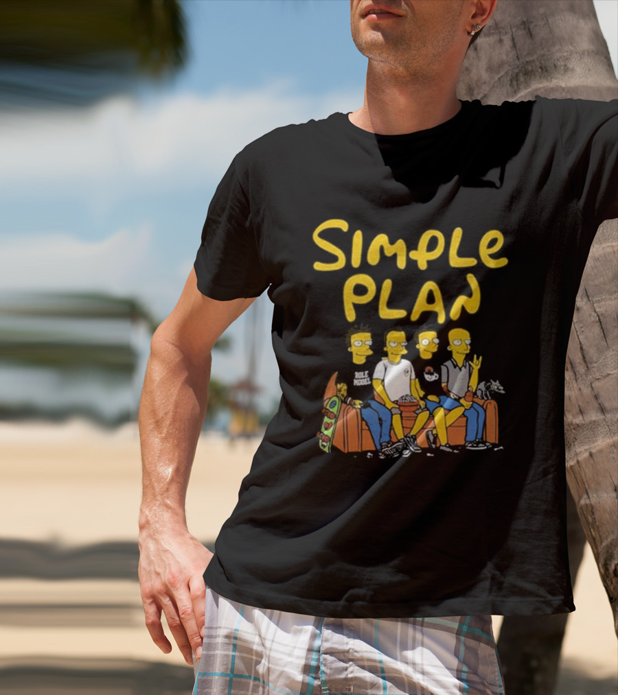 Simple Plan Cartoon Band North American Tour T-Shirt