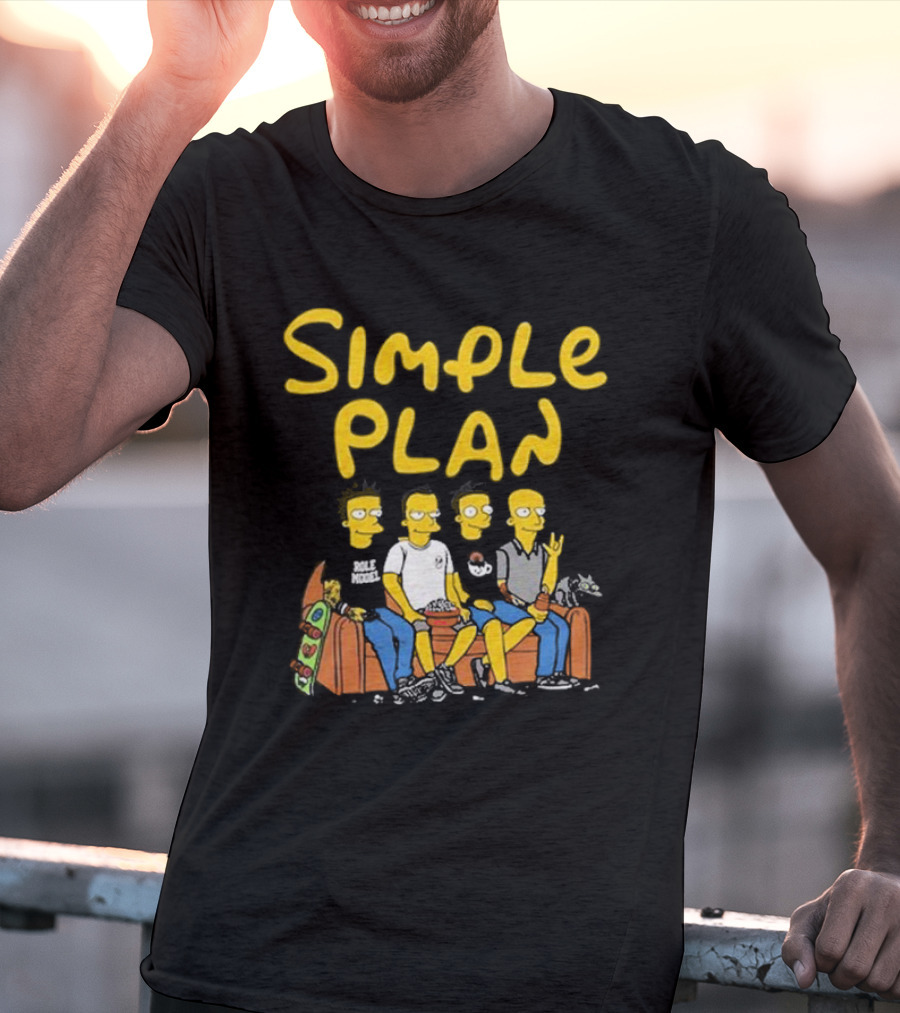 Simple Plan Cartoon Band North American Tour T-Shirt