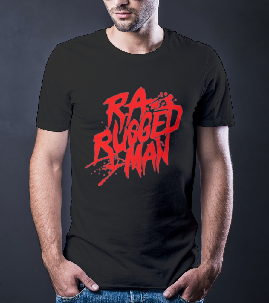 RA The Rugged Man Logo Blood Splatter T-Shirt