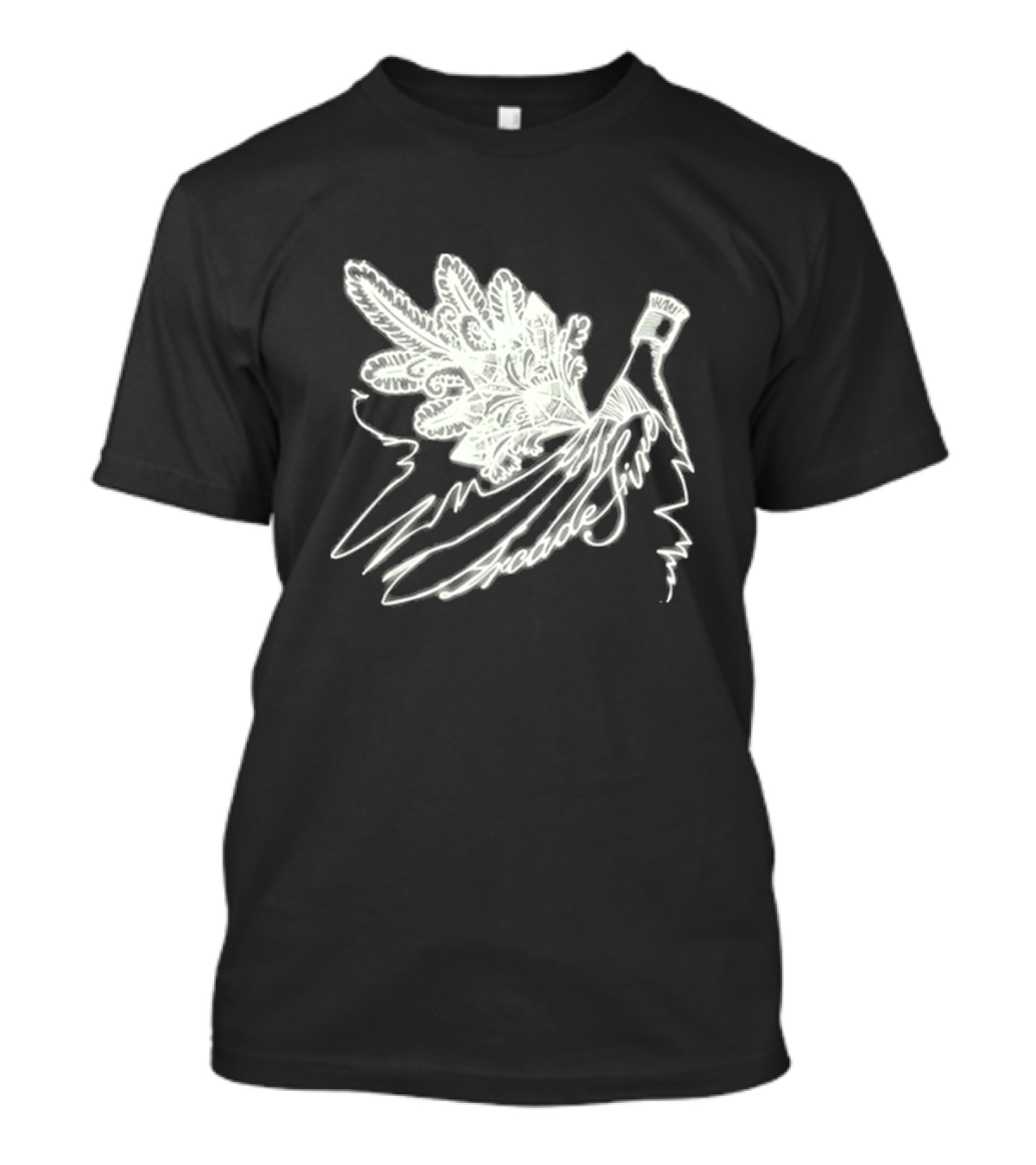 Arcade Fire Black Funeral Glow In The Dark Branch Design 20 Shows T-Shirt